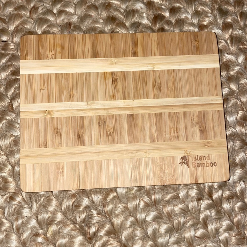 New Island Bamboo square rectangle small cutting board 9 x 7
